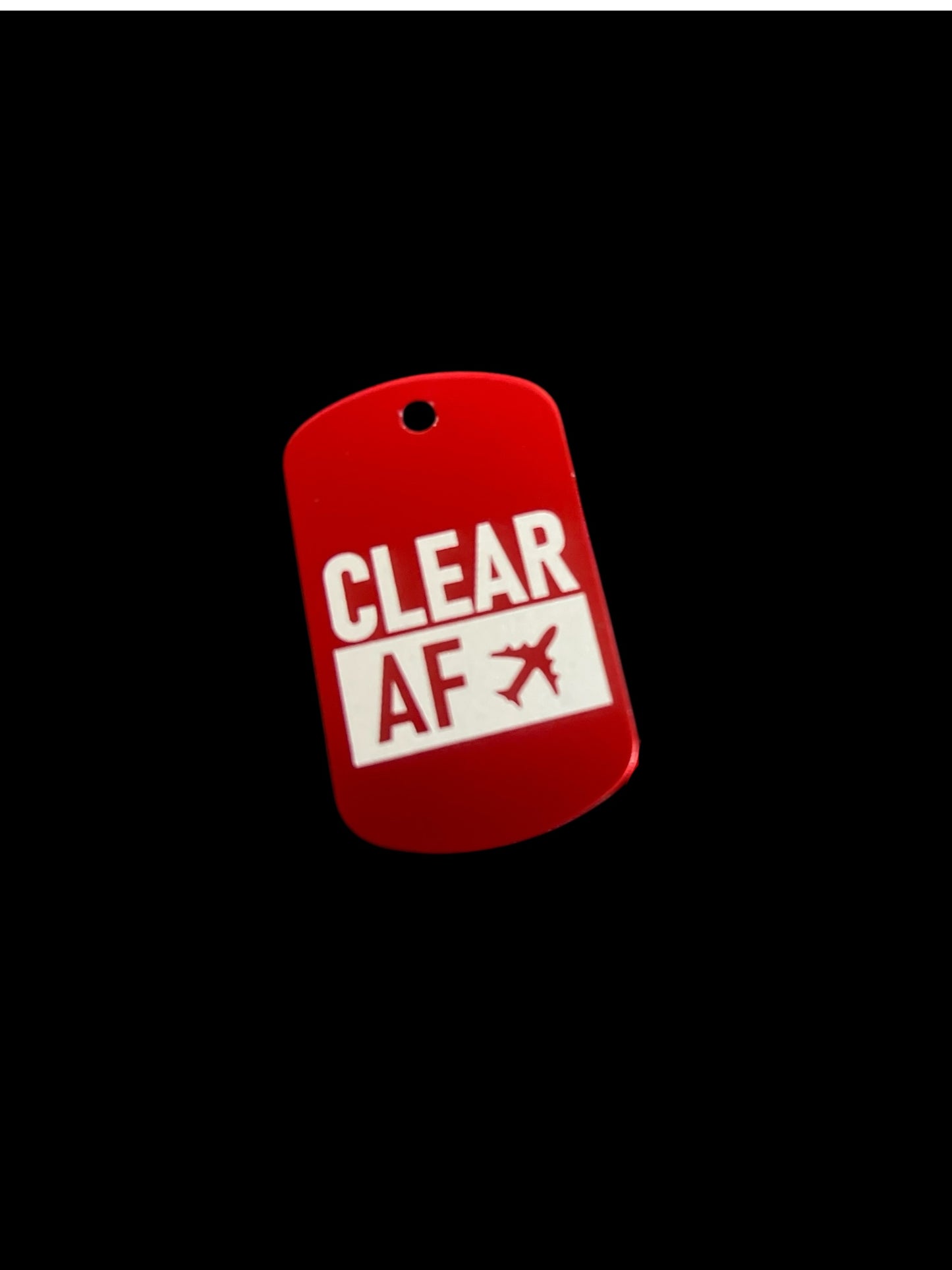 Clear AF TRAVEL TAG single