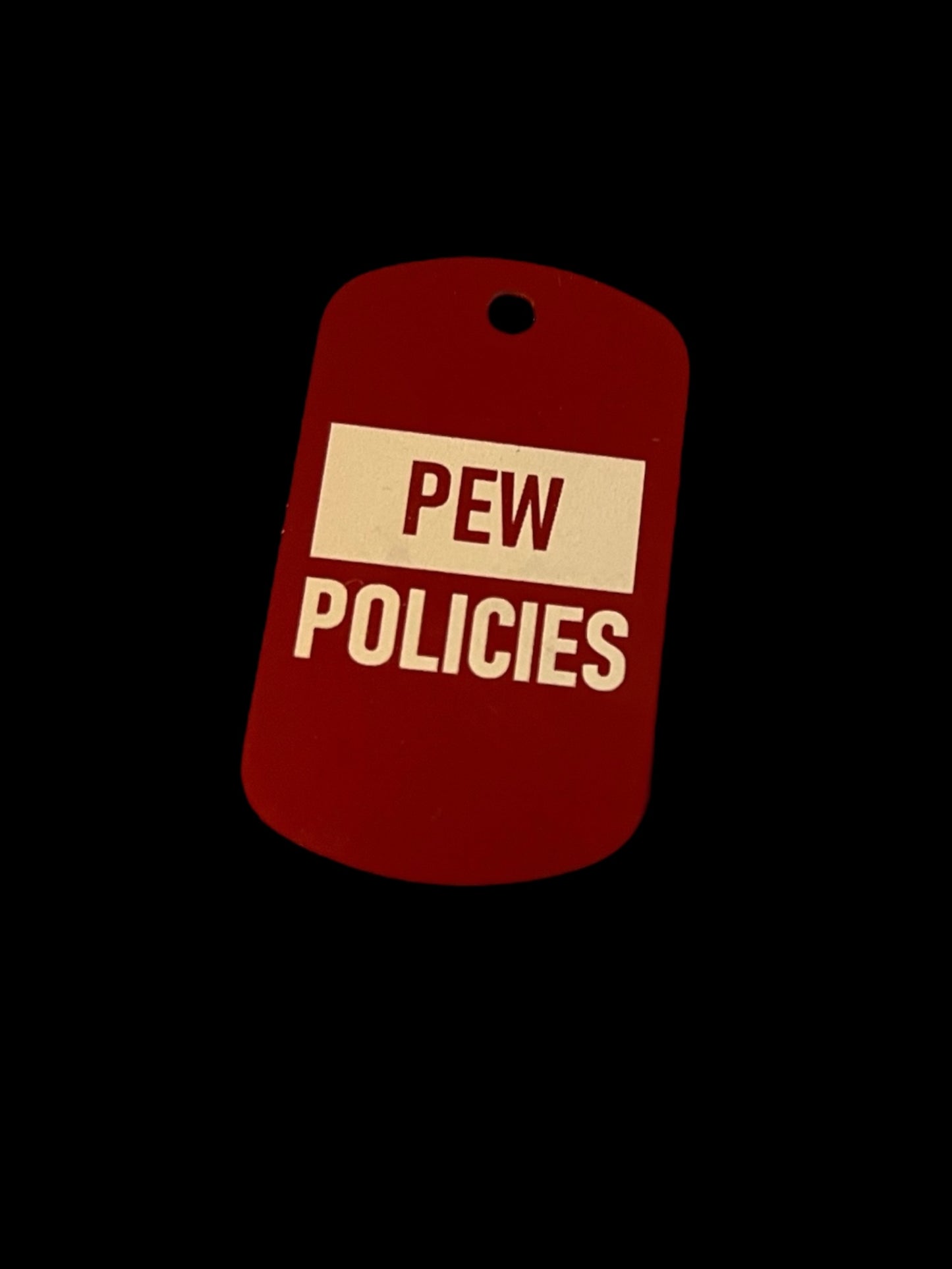 PEW POLICIES TRAVEL TAG single