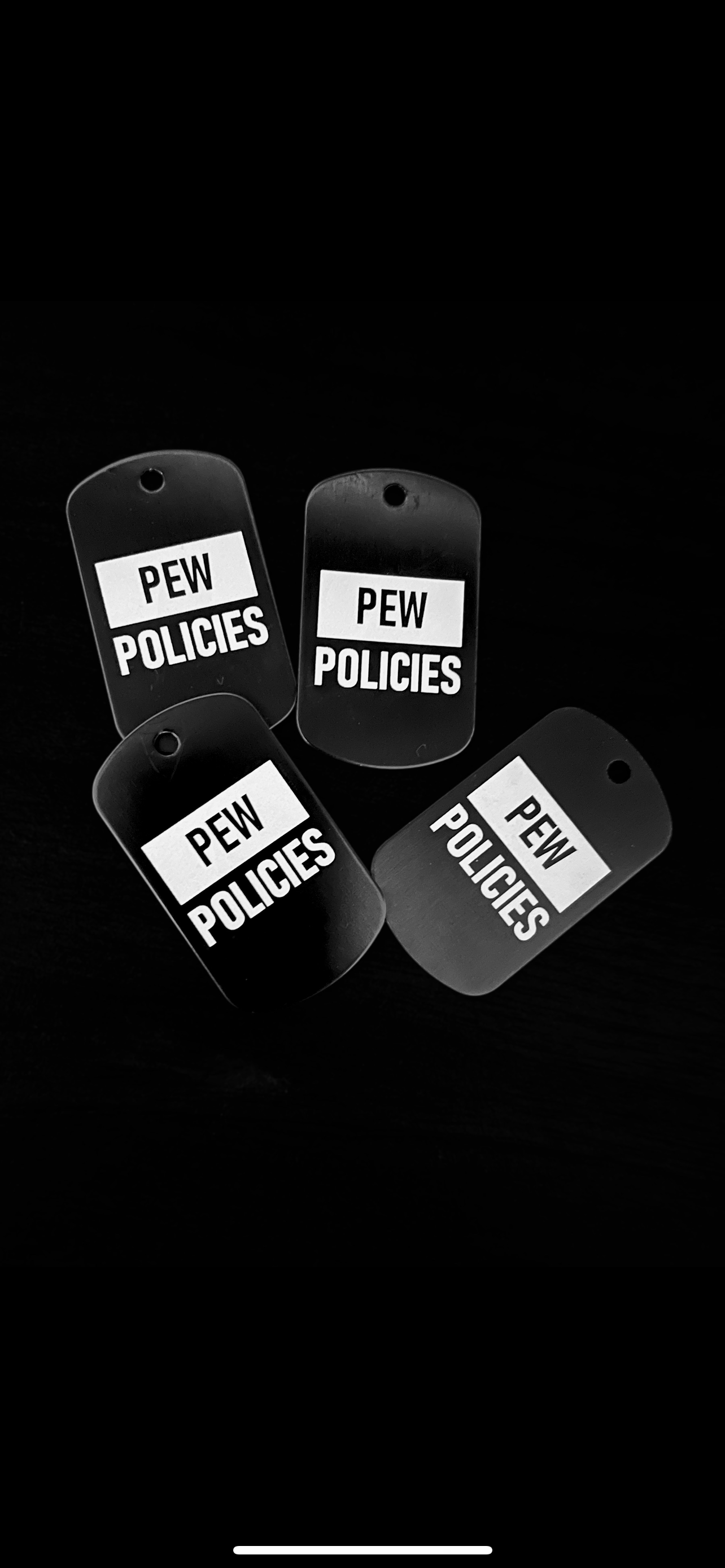 PEW POLICIES TRAVEL TAG 2 PACK BLK