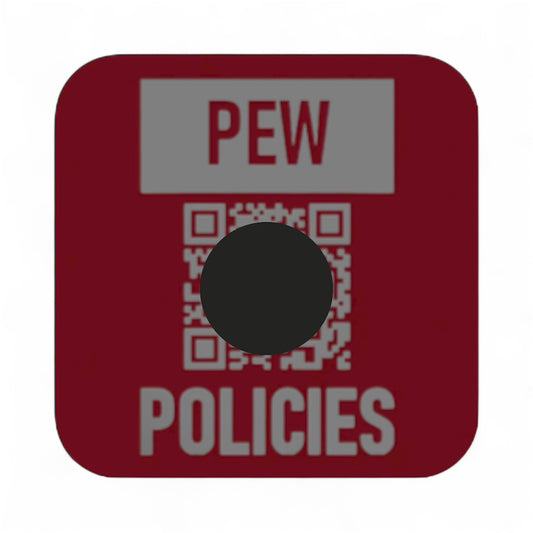 PEW POLICIES 4x4 inch vinyl slap