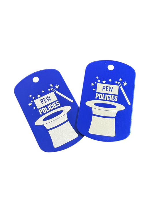 BLUE MAGIC PEW POLICIES TRAVEL TAG